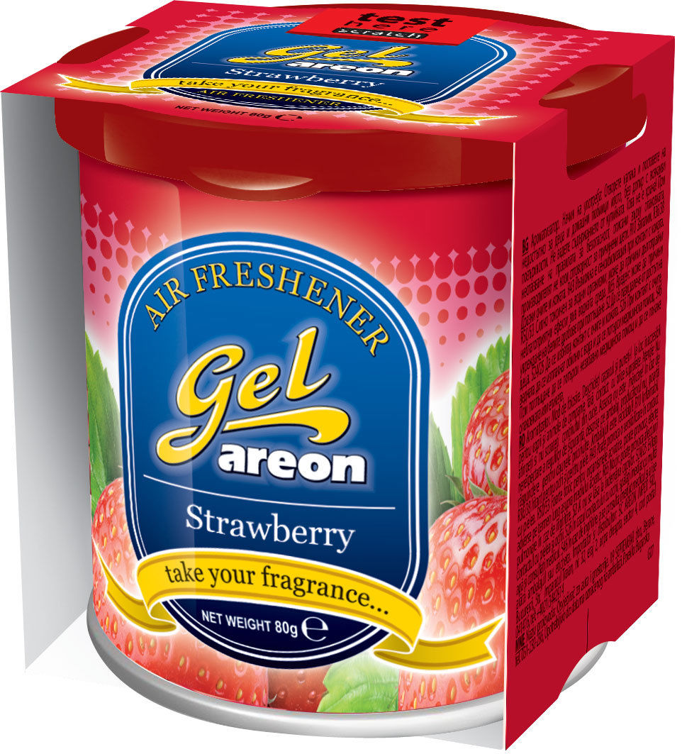 Original Areon Gel CAN Auto Duftdose Duftbaum Lufterfrischer + DECKEL Erdbeere