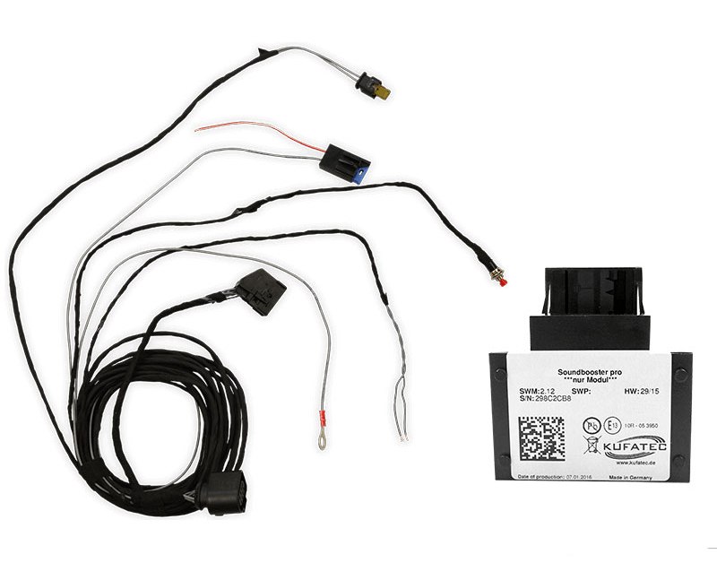 Universal Sound Booster Pro Active Modul V6 V8 Sound + Kabelbaum für BMW F-Serie