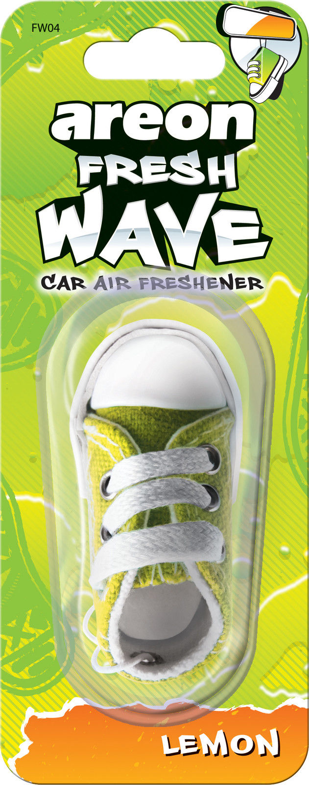 Original Areon Duftbaum FRESH WAVE Schuhe Lufterfrischer Autoduft Parfüm Zitrone