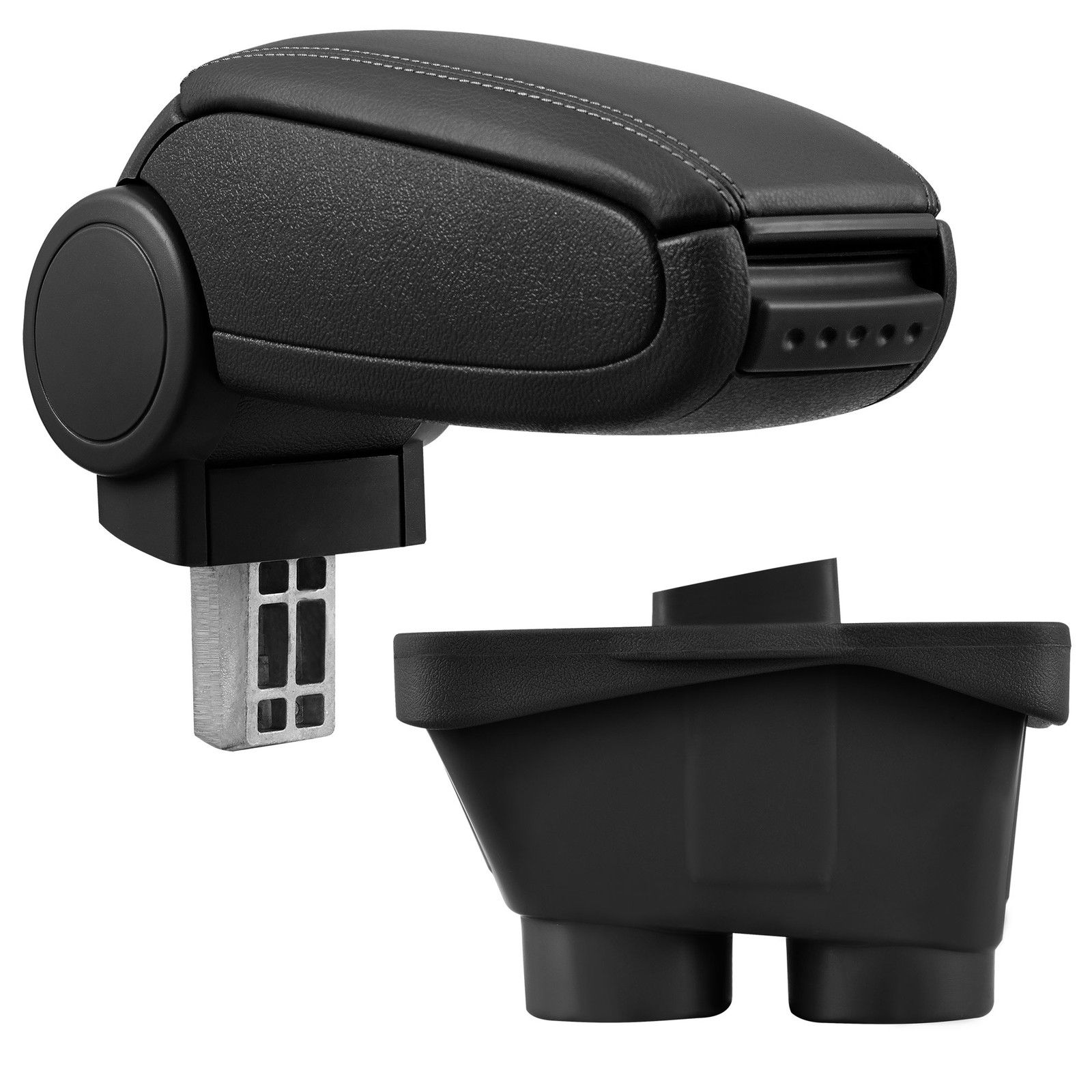 Armlehne Mittelarmlehne MAL Leder Bezug Schwarz für Peugeot 208 ab 2012-