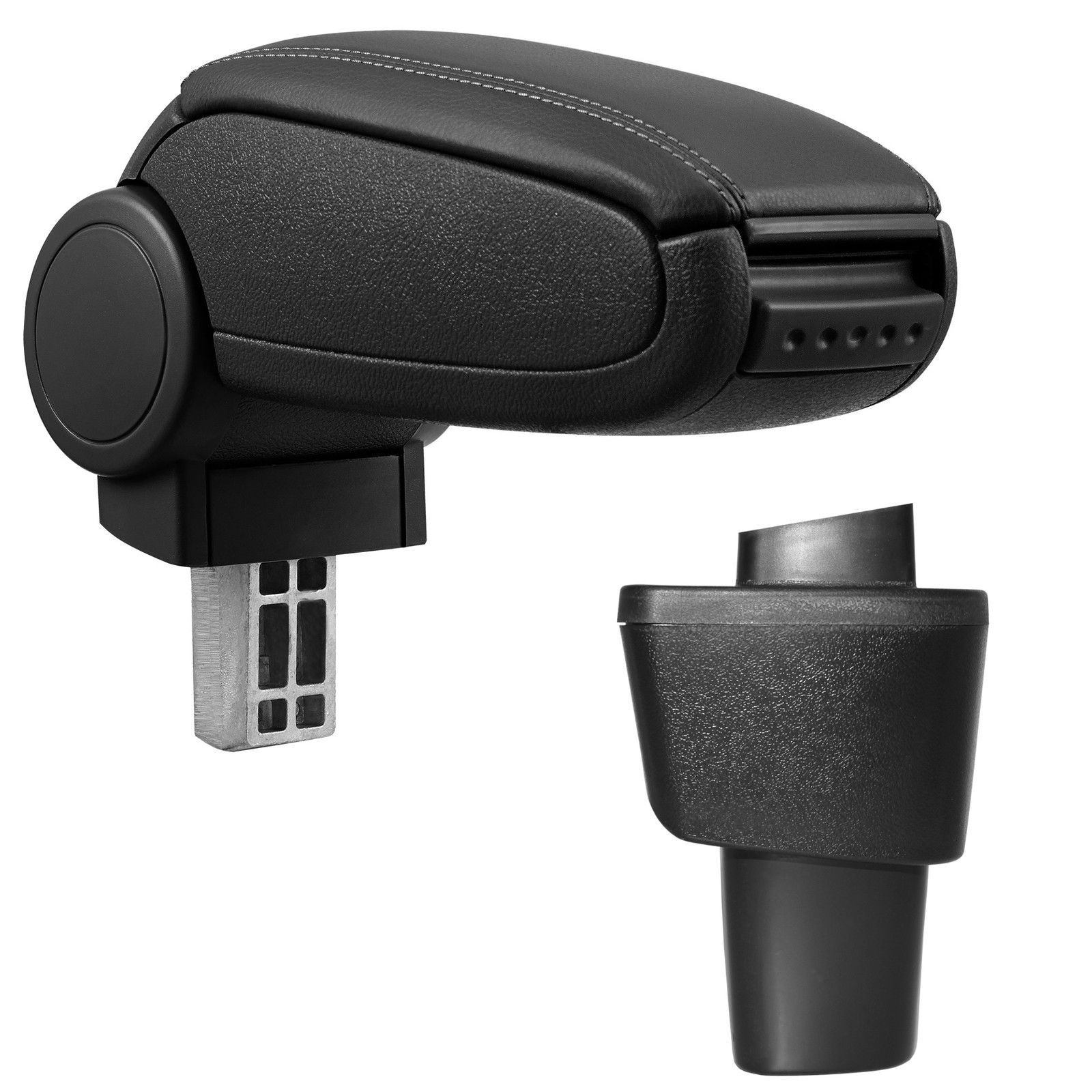 Armlehne Mittelarmlehne MAL Leder Bezug Schwarz für Hyundai i10 II ab 2014-