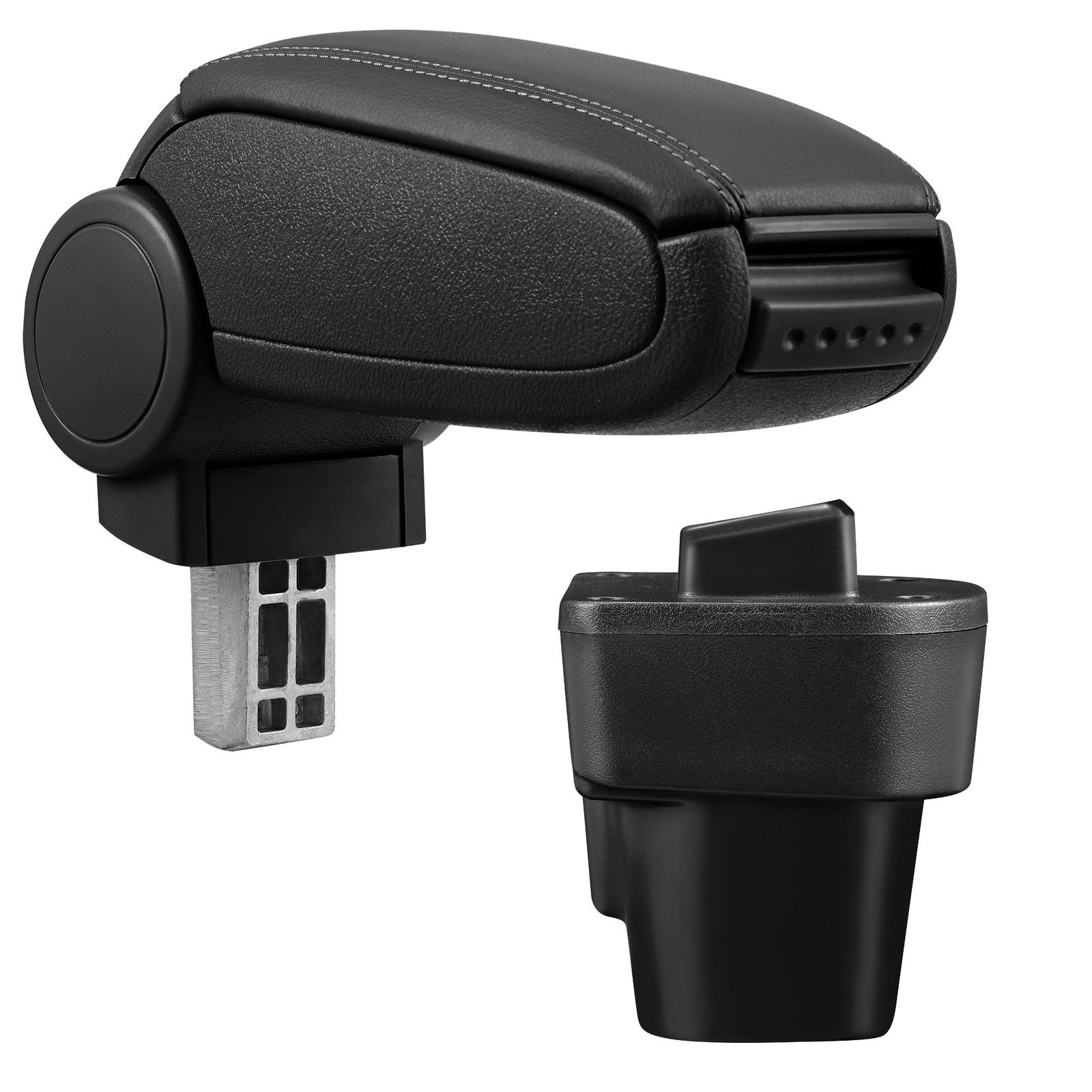 Für Fiat Qubo ab Bj. 2007 Armlehne Mittelarmlehne MAL mit Leder Bezug Schwarz