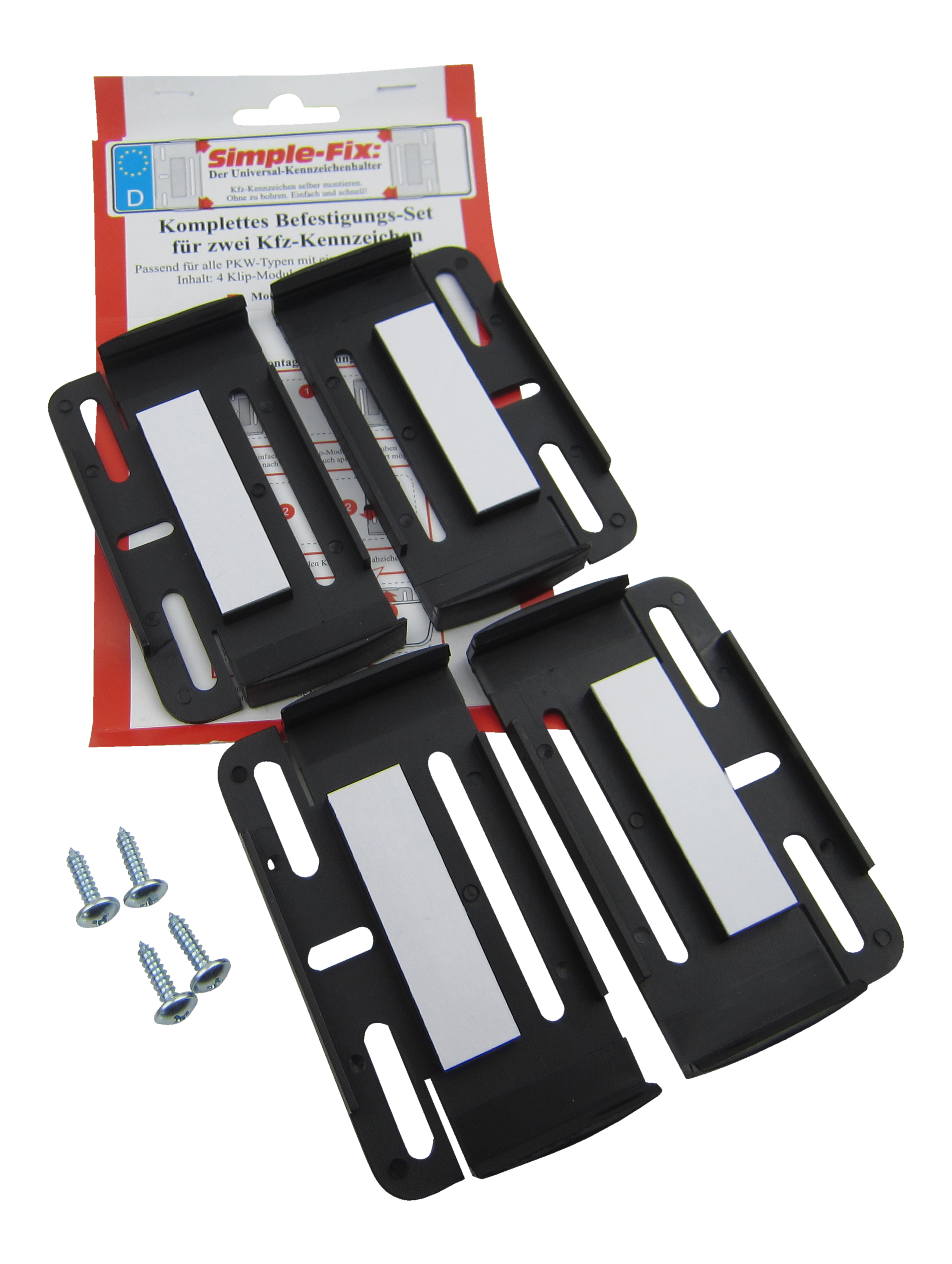 2x Simple Fix Nummernschildhalter Kennzeichen Halter Träger KFZ Auto PKW LKW