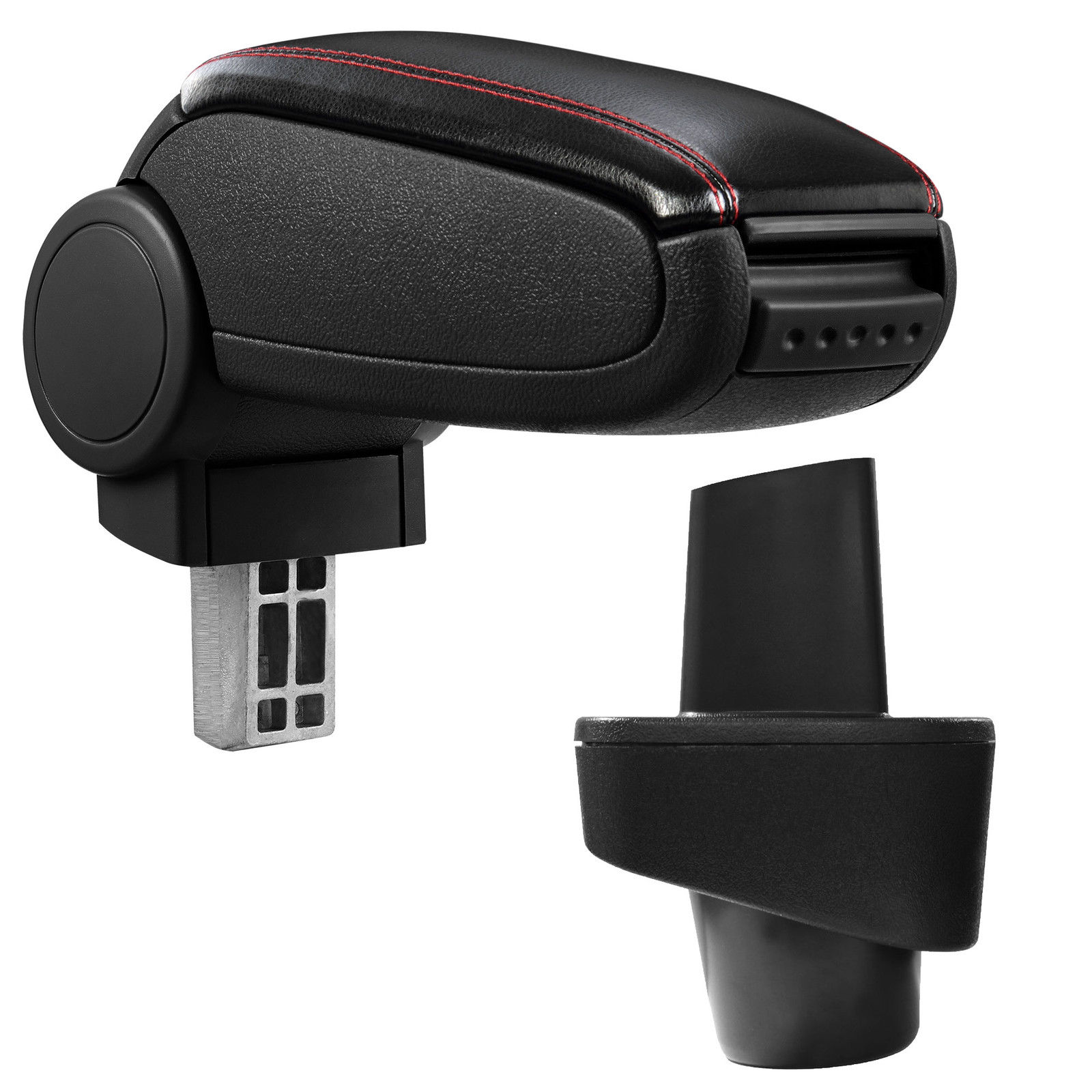 Armlehne Mittelarmlehne MAL Leder Bezug Schwarz / Rot für Renault Clio 3 MK3