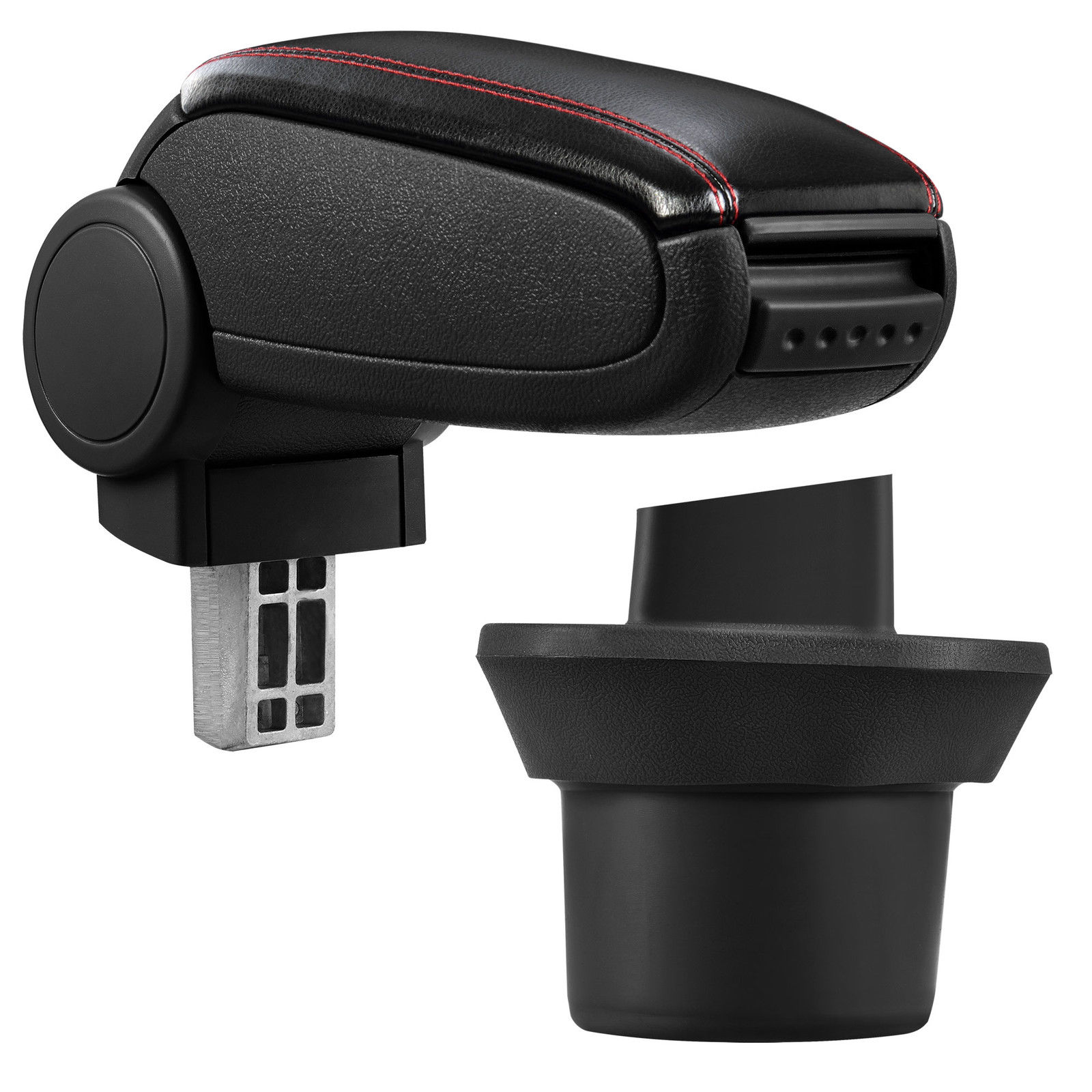 Armlehne Mittelarmlehne MAL Leder Bezug Schwarz Rot für BMW Mini R55 R56 R57