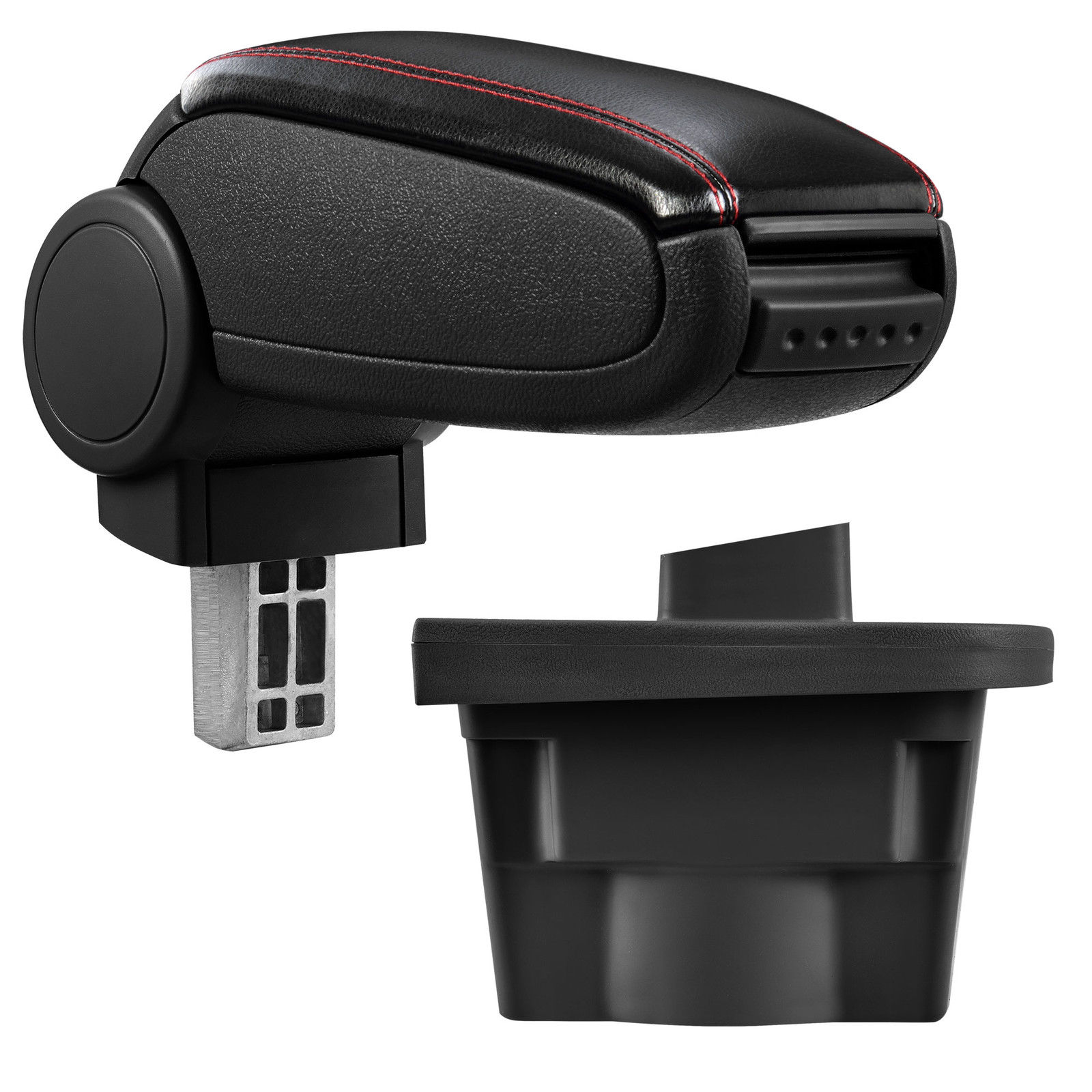 Armlehne Mittelarmlehne Leder Bezug Schwarz / Rot für Opel Astra J 2009-