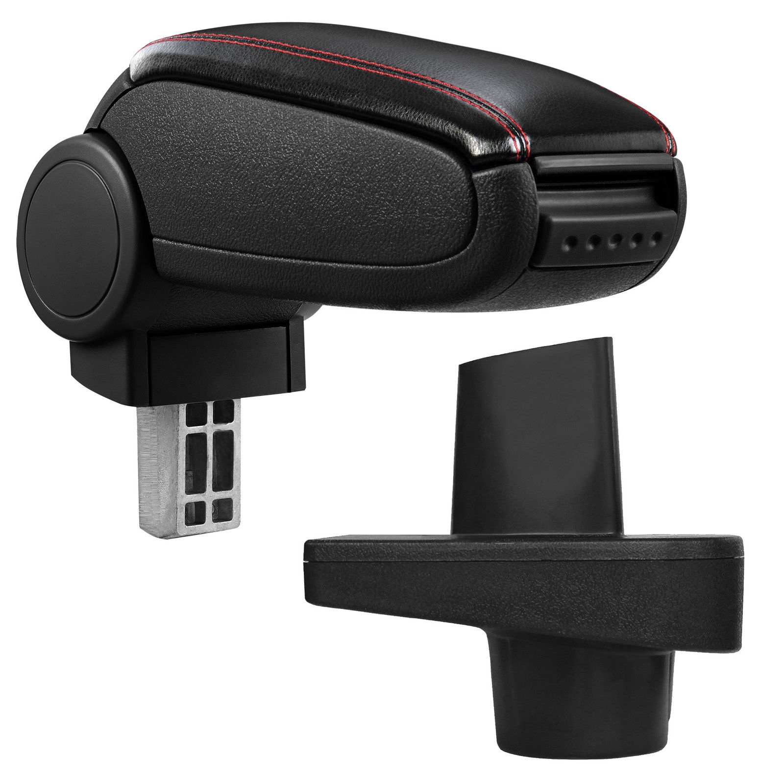 Armlehne Mittelarmlehne Leder Bezug Schwarz / Rot für Renault Clio IV 4 X98