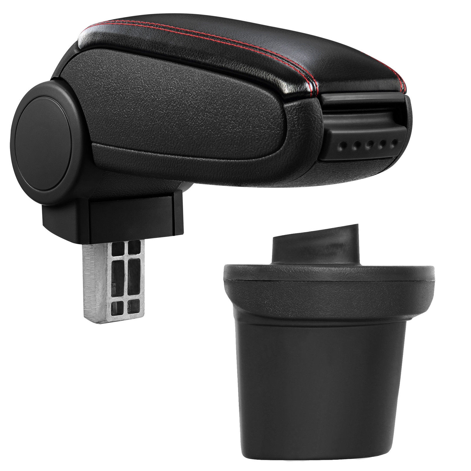 Für Juke Armlehne Mittelarmlehne SET MAL mit Leder Bezug in Schwarz