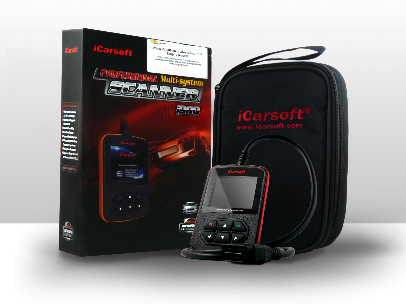 iCarsoft i980 OBD Tiefen-Diagnose Motor Getriebe ABS Airbag pass. für Mercedes