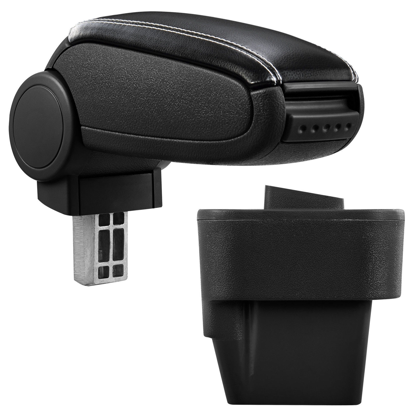 Armlehne Mittelarmlehne Leder Bezug Schwarz / Weiß für Opel Astra H 2004-2010