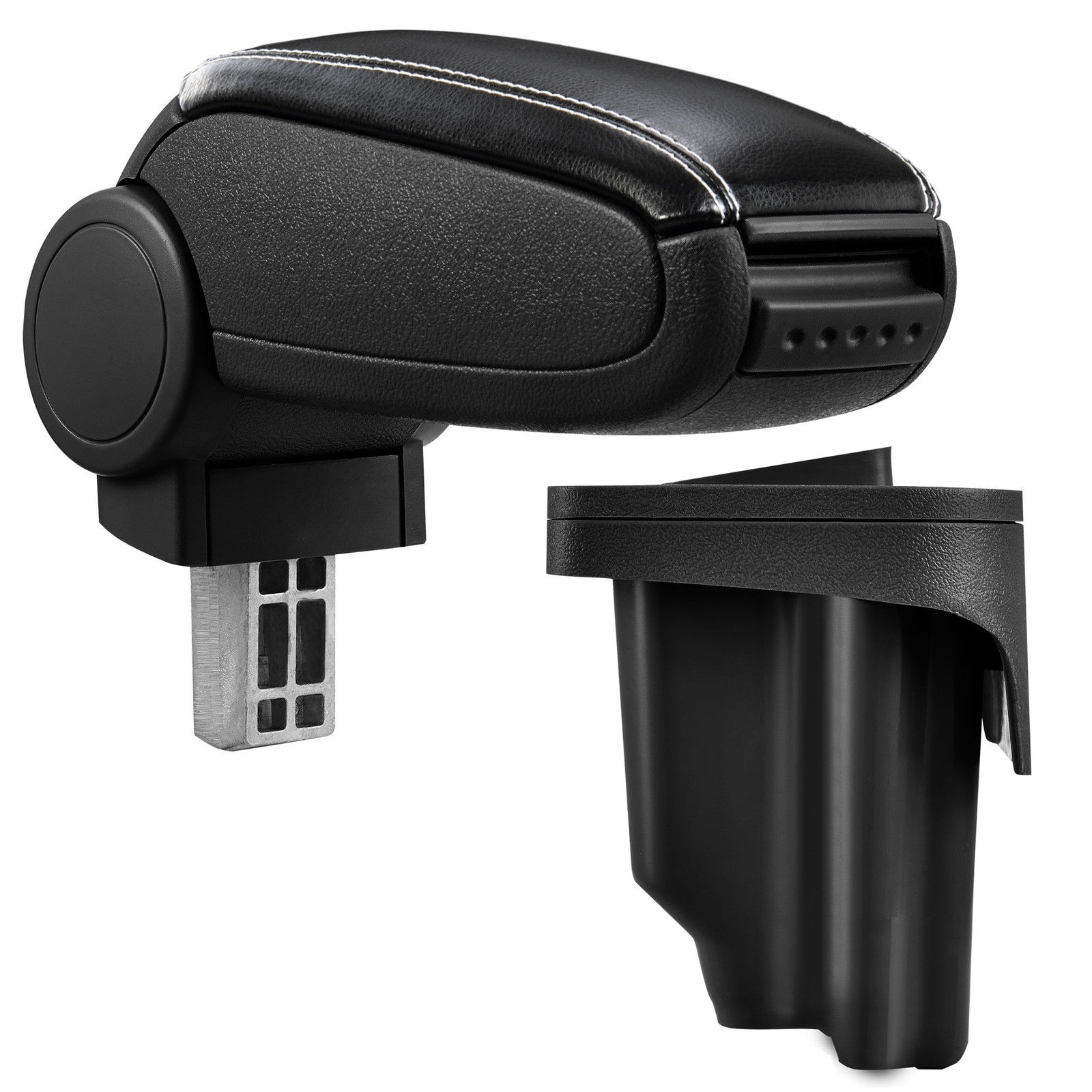 Armlehne Mittelarmlehne Leder Bezug Schwarz Weiß passend für Mercedes W168