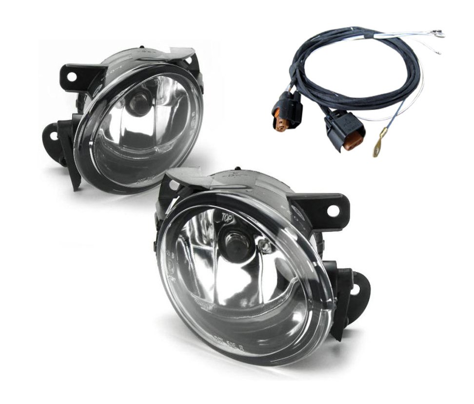 Nebelscheinwerfer NSW Klarglas Kabelbaum HB4 L + R für VW Passat 3C B6 + Variant