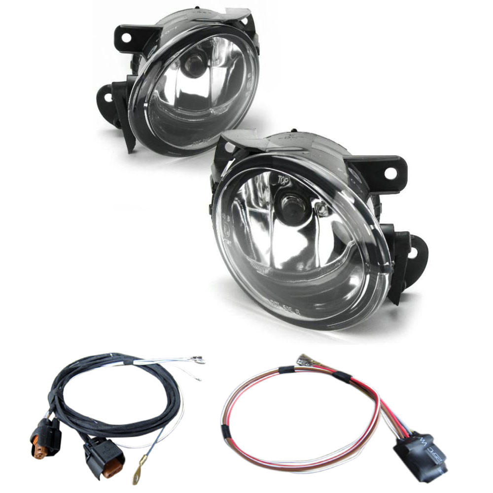 2x Nebelscheinwerfer NSW Klarglas Kabelbaum + Modul HB4 L+R für VW Passat 3C B6