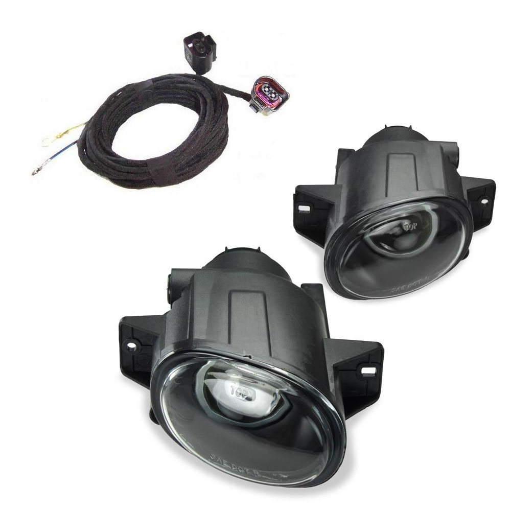 2x Nebelscheinwerfer Klarglas H3 Birnen Kabelbaum für Seat Leon Toledo 1M 99-05