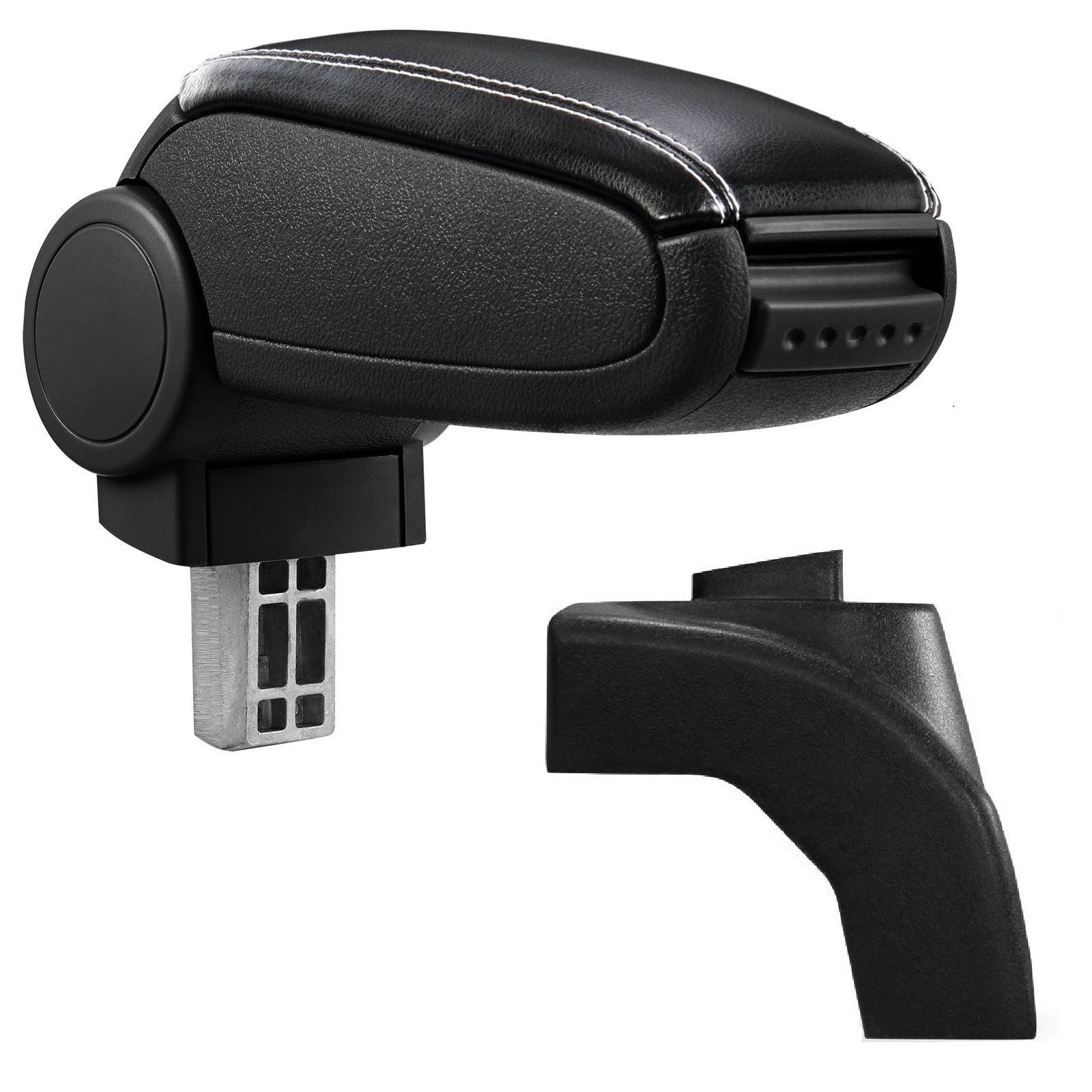 Armlehne Mittelarmlehne MAL Leder Bezug Schwarz / Weiß für VW Golf 5 V / Jetta