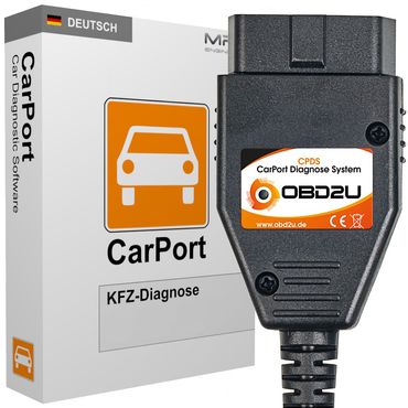 OBD2 VCD K+CAN UDS Diagnose Interface Für VW AUDI + CarPort Software