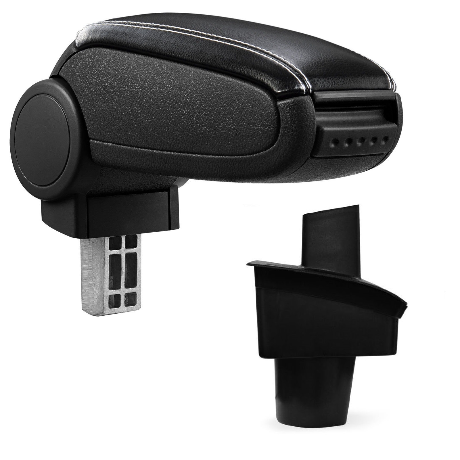 Armlehne Mittelarmlehne Leder Bezug Schwarz / Weiß für VW Passat 3C B6 +Variant