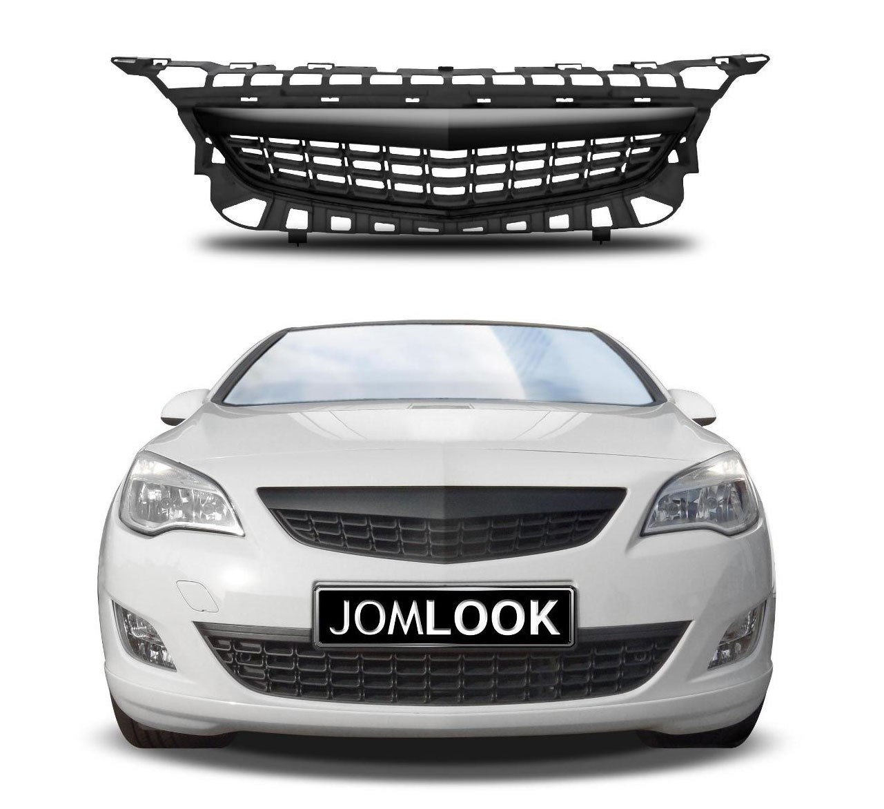 Kühlergrill Sportgrill Gitter Front Grill Schwarz für Opel Astra J 5-Türer 09-12