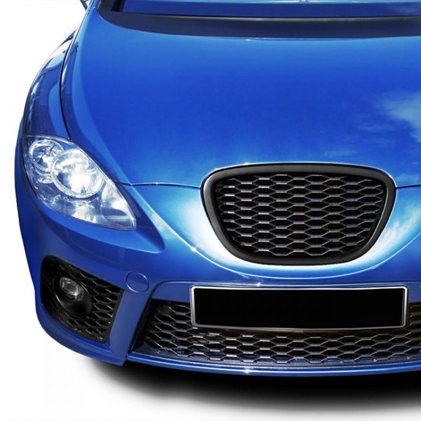 Kühlergrill Sportgrill Gitter Front Grill Waben Schwarz für Seat Altea Toledo 5P