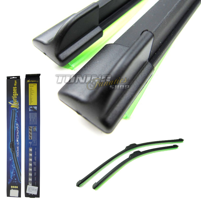 2x PREMIUM SOFT / FLAT Scheibenwischer Flachbalken Wischer Front SET 530/400mm