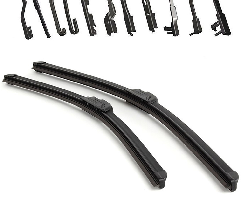 2x ULTRA / FLAT Scheibenwischer Wischerblatt GELENKLOS + EASY-CLIP in 650/425mm