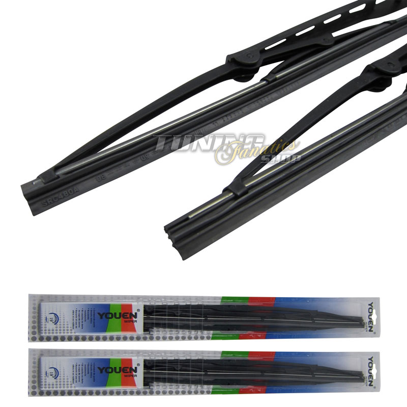 2x in 530 / 475mm Premium CLASSIC Scheibenwischer Wischer Gummi Metallbügel SET