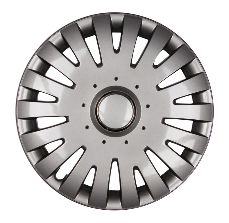4x PREMIUM Radkappen Modell: Malachit in Graphit-Grau