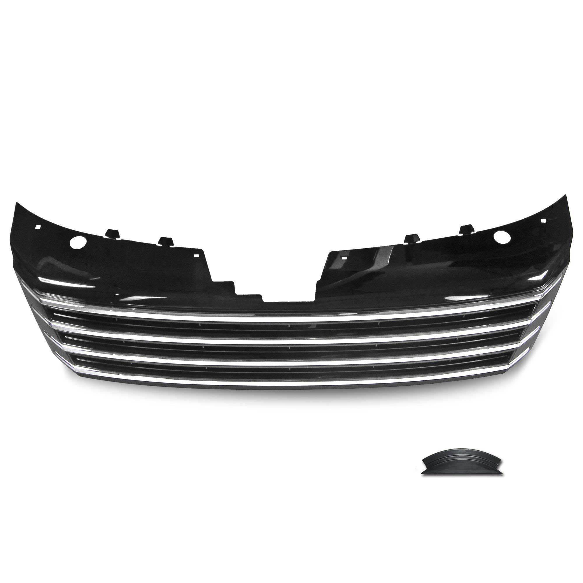Kühlergrill Sportgrill Gitter Front Grill Schwarz Lack Chrom für VW Passat B7