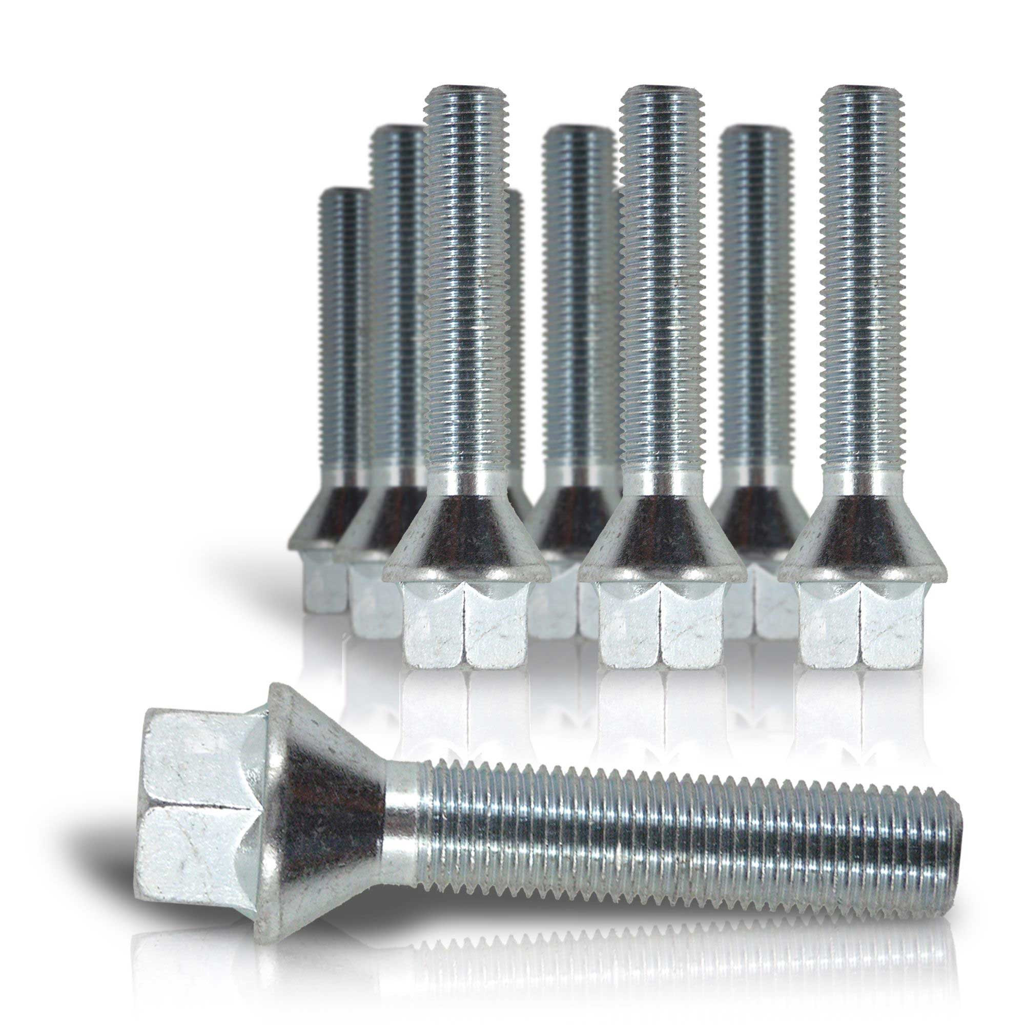 10x Radbolzen Radschrauben Spurverbreiterung Alufelgen Kegelbund M14 x 1,5 60mm