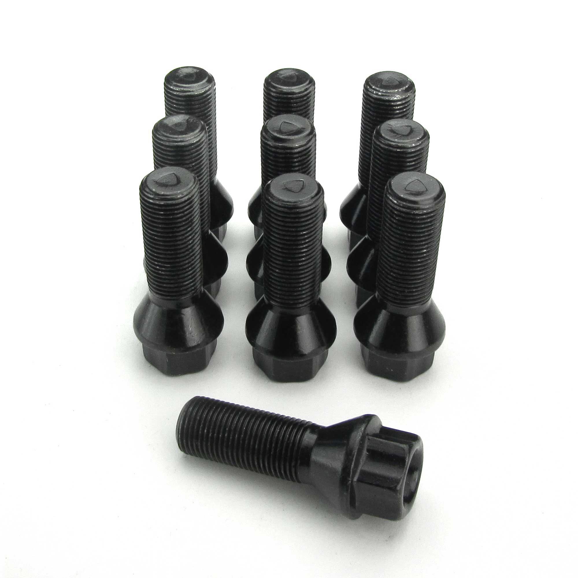 10x Radbolzen Radschrauben Spurverbreiterung Alufelgen Kegelbund M14 x 1,25 38mm
