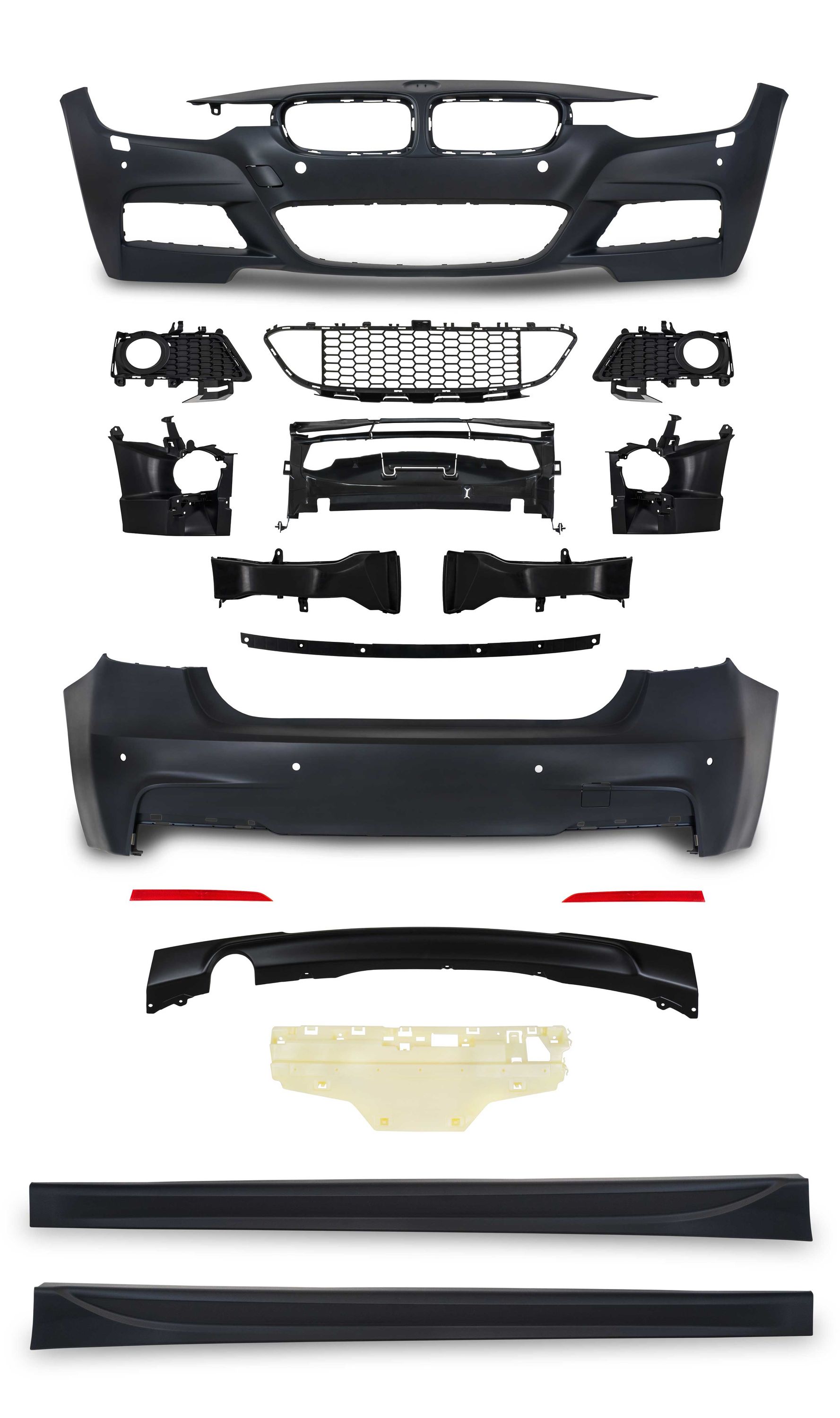 Front Heck Stoßstange Seitenschweller Gitter Spoiler für BMW F30 LCI