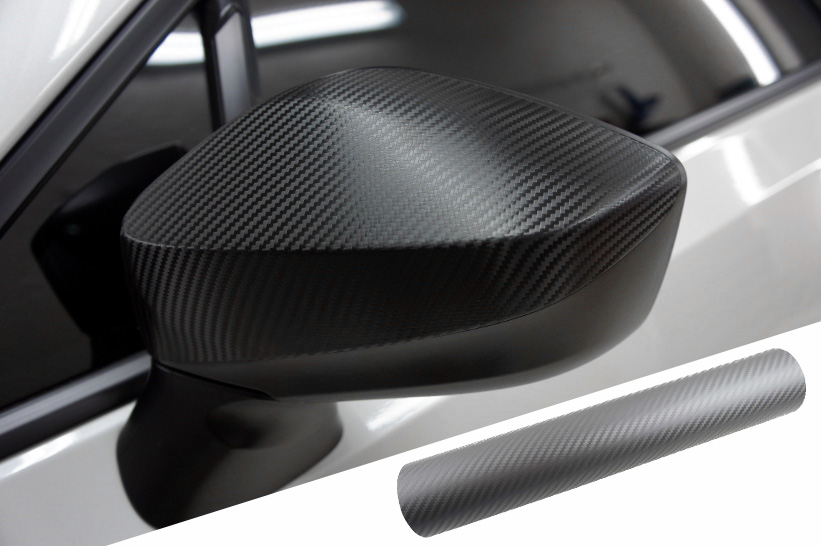 PREMIUM Spiegel Spiegelgehäuse Kappe  Folie Carbon Grau viele Fahrzeuge