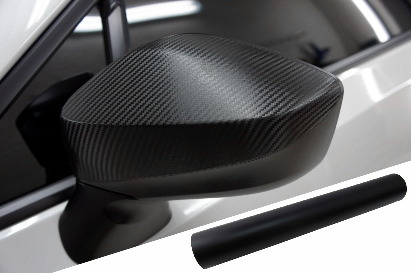 PREMIUM Spiegel Spiegelgehäuse Kappe  Folie Schwarz Matt viele Fahrzeuge