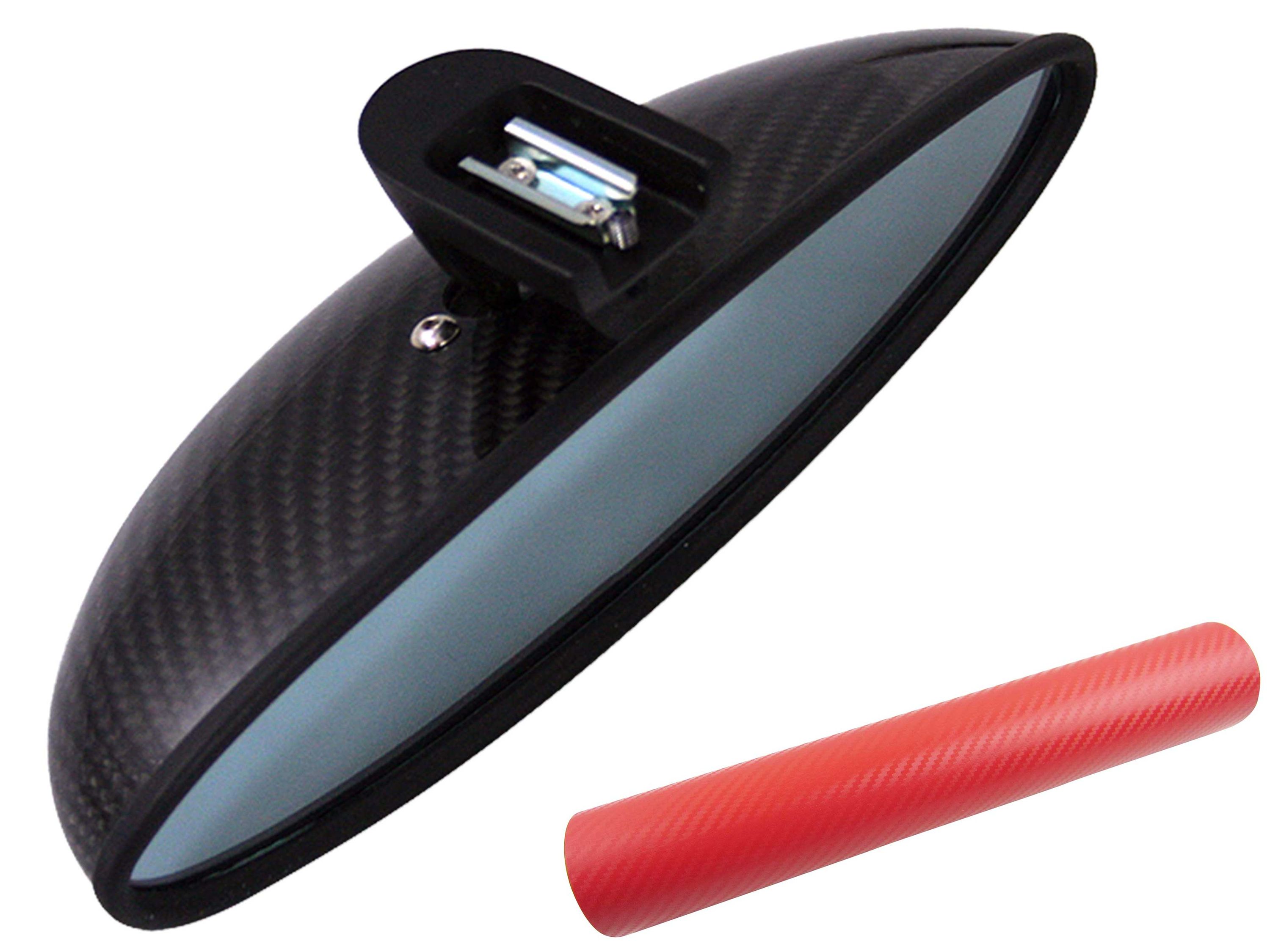 PREMIUM Spiegel Innenspiegel  Folie Set Carbon Rot für viele Fahrzeuge