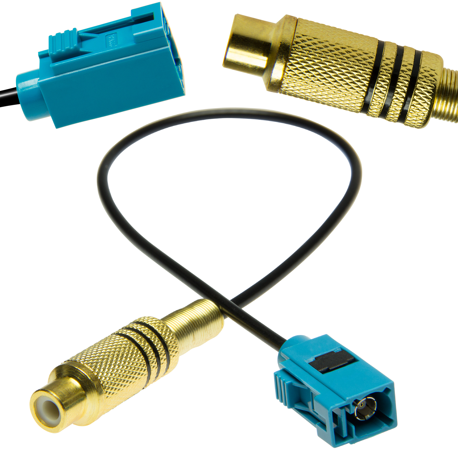 Cinch Fakra Adapter RCA Video Rückfahrkamera für Ford Blaupunkt Werksradios