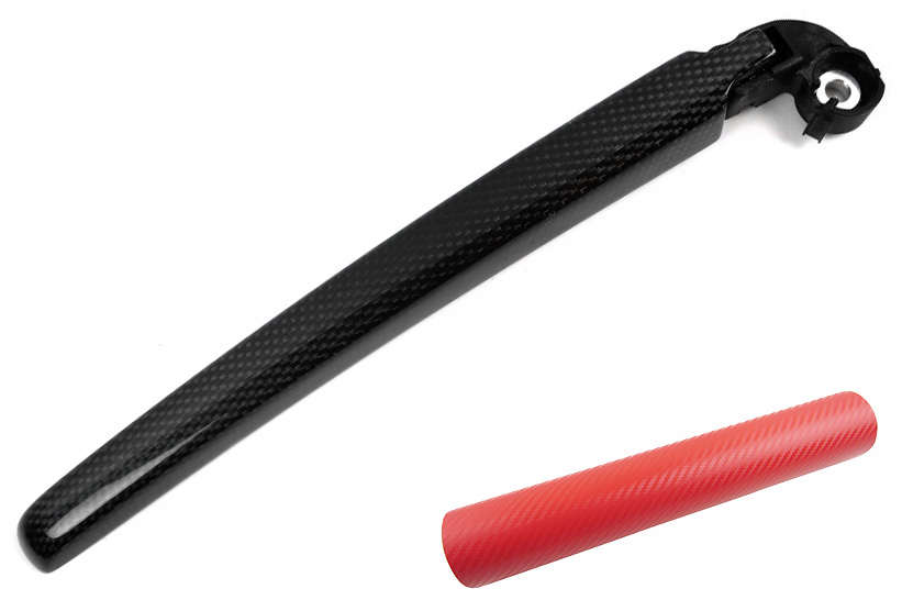 Heckwischer Frontwischer Scheibenwischer Arm  Folie Set in Carbon Rot