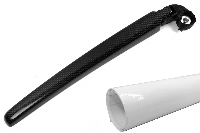Heckwischer Frontwischer Scheibenwischer Arm  Folie Set in Weiß Glanz