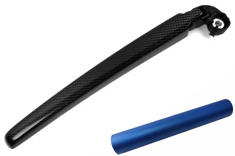 Heckwischer Frontwischer Scheibenwischer Arm  Folie Set in Blau Matt