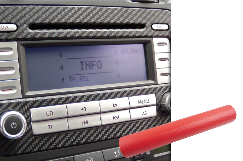 Premium Innenraum Zierleisten Dekor Blende  Folie Auto Set in Carbon Rot