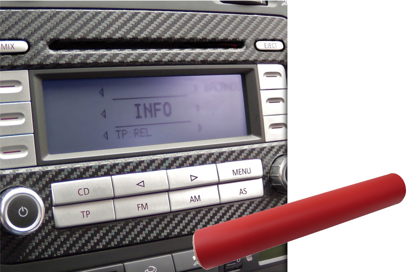 Premium Innenraum Zierleisten Dekor Blende  Folie Auto Set in Rot Matt