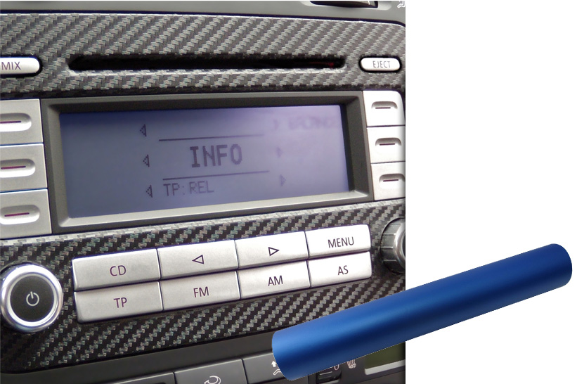 Premium Innenraum Zierleisten Dekor Blende  Folie Auto Set in Blau Matt