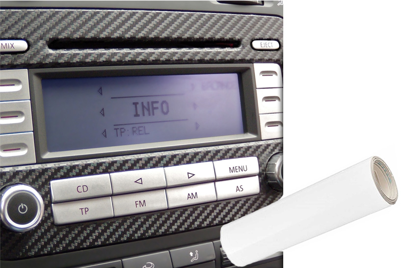 Premium Innenraum Zierleisten Dekor Blende  Folie Auto Set in Weiß Matt