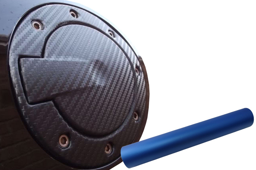 Premium Tankdeckel Tank Deckel Auto PKW  Folie Set in Blau Matt