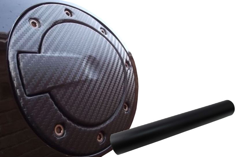 Premium Tankdeckel Tank Deckel Auto PKW  Folie Set in Schwarz Matt