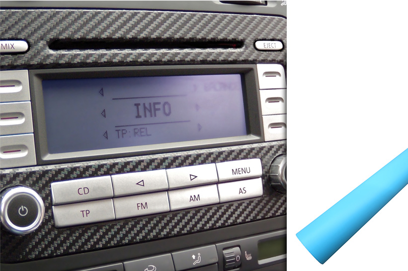 Premium Innenraum Zierleisten Dekor Blende  Folie Auto Set Hellblau Matt