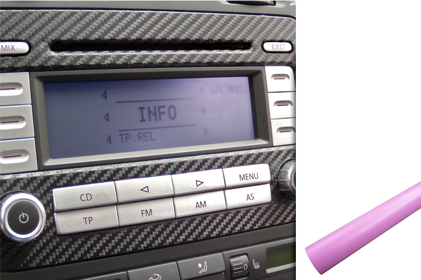 Premium Innenraum Zierleisten Dekor Blende  Folie Auto Set in Rosa Matt