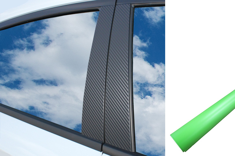 6x PREMIUM A B C Säule Tür Leisten Auto Folie Set Hellgrün Matt viele Fahrzeuge