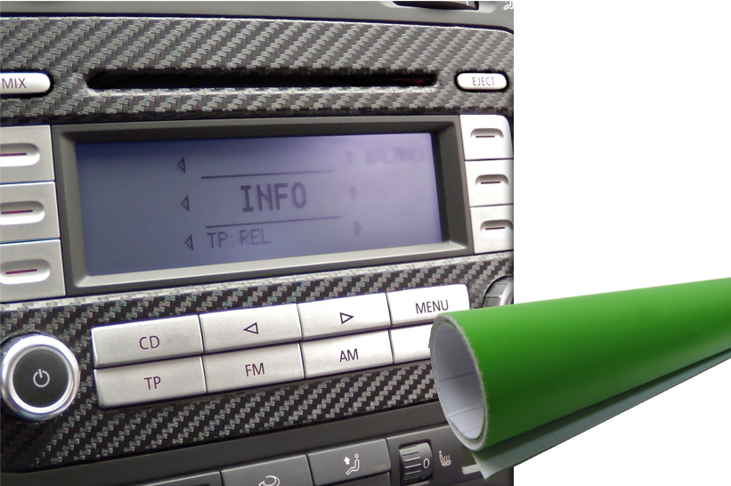 Premium Innenraum Zierleisten Dekor Blende  Auto Folie Set Grün Lime Matt