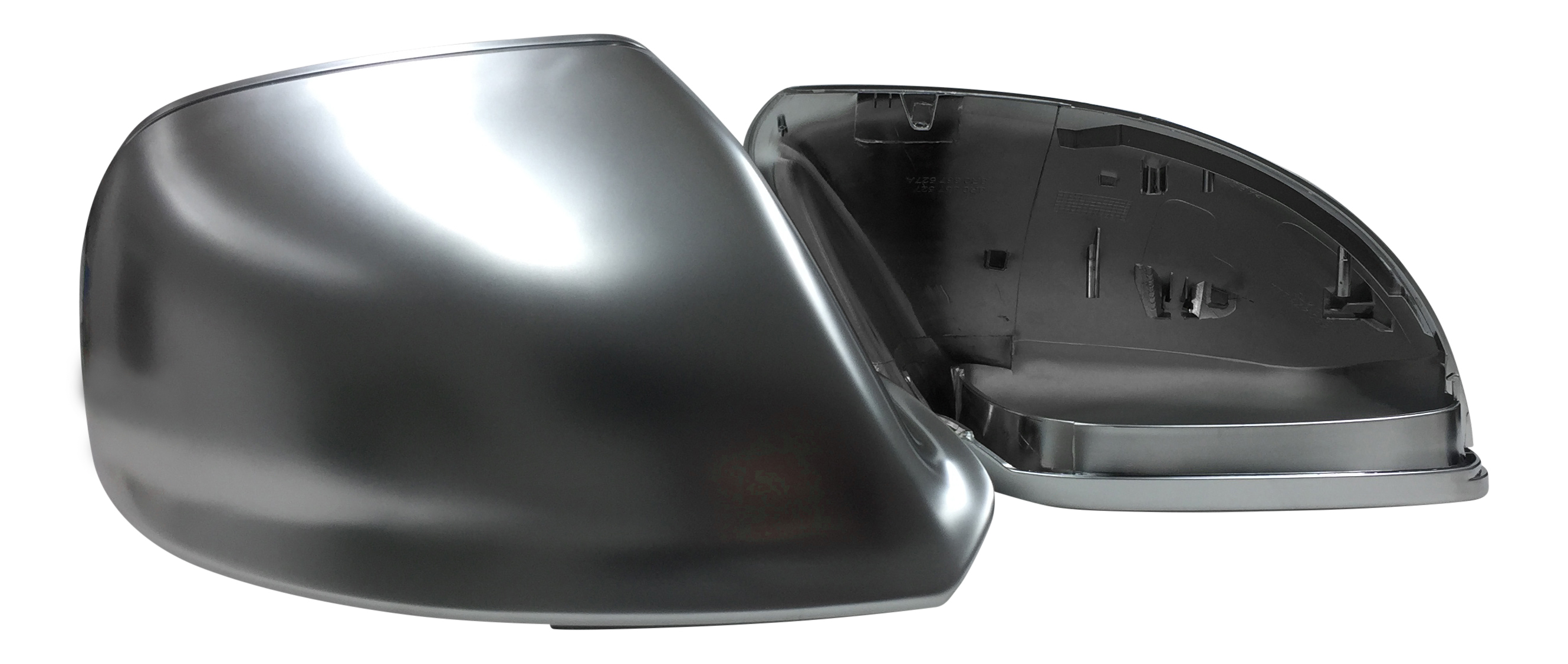 KOMPLETTE Gehäuse ALU Look Spiegel Kappen Außenspiegel SET für Audi Q7 4L 09-15