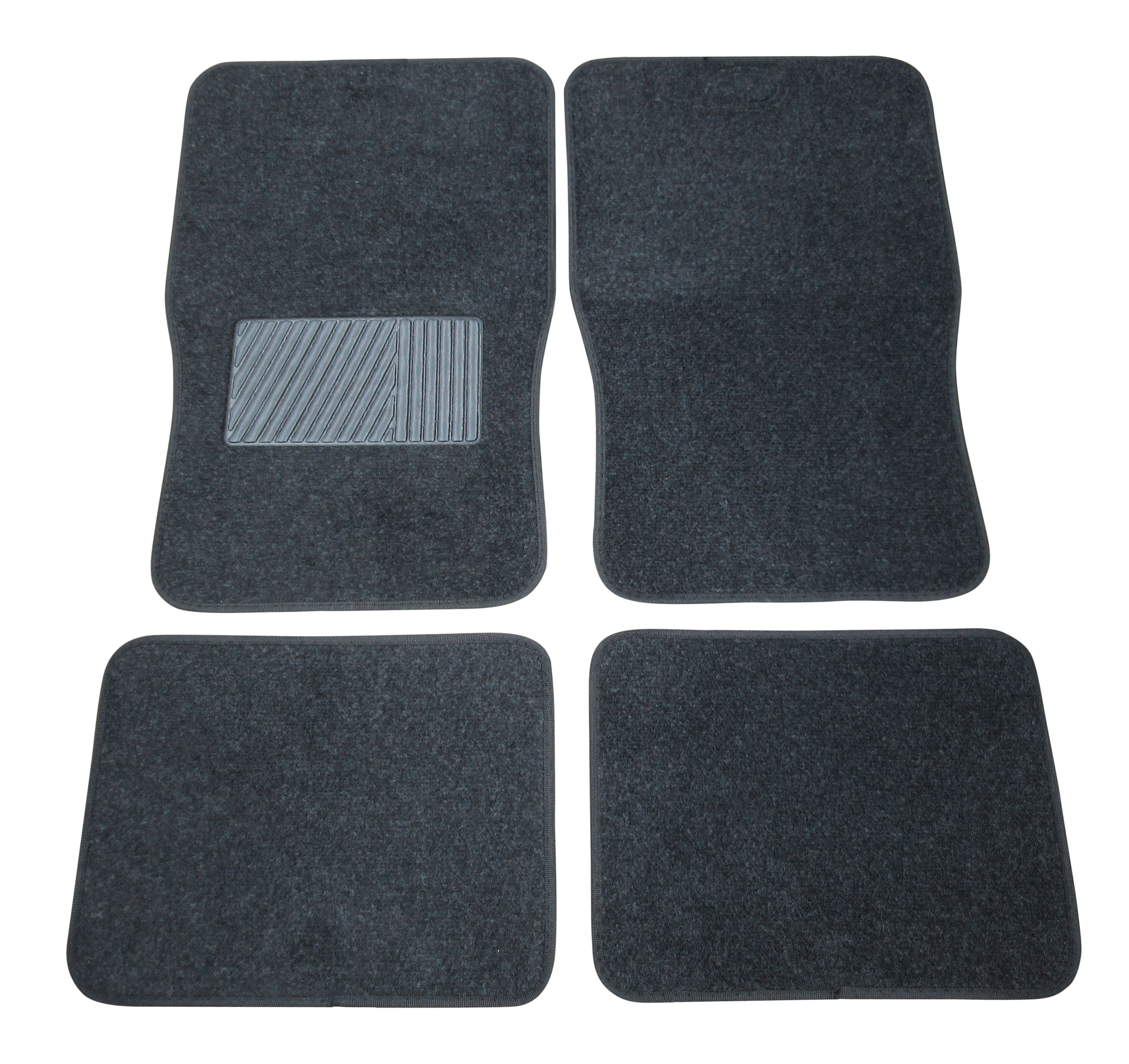 4x Textil Fußmatten Autoteppich VORN + HINTEN Anthrazit Schwarz viele Fahrzeuge